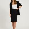 Women's Editor High Waisted Midi Pencil Skirt