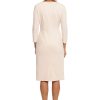 Women's Plus Size Scuba Crepe Pleat Tuck Waist Dress