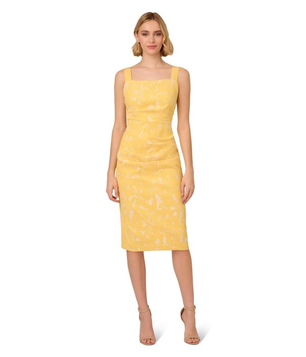 Women's Hibiscus Jacquard Tucked Dress