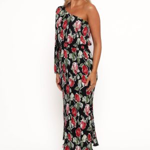 Women's Pontee One Shoulder Pleated Midi Dress