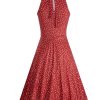 Women's Halter Neck Floral Summer Casual Sundress
