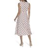 Women's Aline Tie Belt Sleeveless Midi Dress