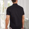 Mens Cuban Guayabera Shirt Short Sleeve Linen Button Down Shirts Casual Summer Beach Tops