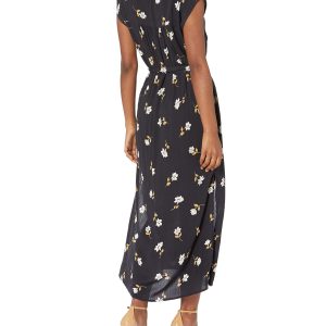 Women's Lovely Ways Button Front Midi Dress