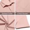 Men's Casual Short Sleeve Button Down Summer Beach Shirt Lightweight Textured Wrinkle Free Untucked Shirts